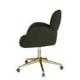Dark Green Baby Boucle Swivel Office Chair - Joelle 