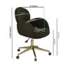 Dark Green Baby Boucle Swivel Office Chair - Joelle 