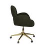 Dark Green Baby Boucle Swivel Office Chair - Joelle 