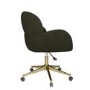 Dark Green Baby Boucle Swivel Office Chair - Joelle 