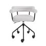 Cream Boucle Swivel Office Chair with Arms - Jules