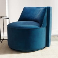 Navy Velvet Retro Chair - Jamie