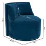 Navy Velvet Retro Chair - Jamie