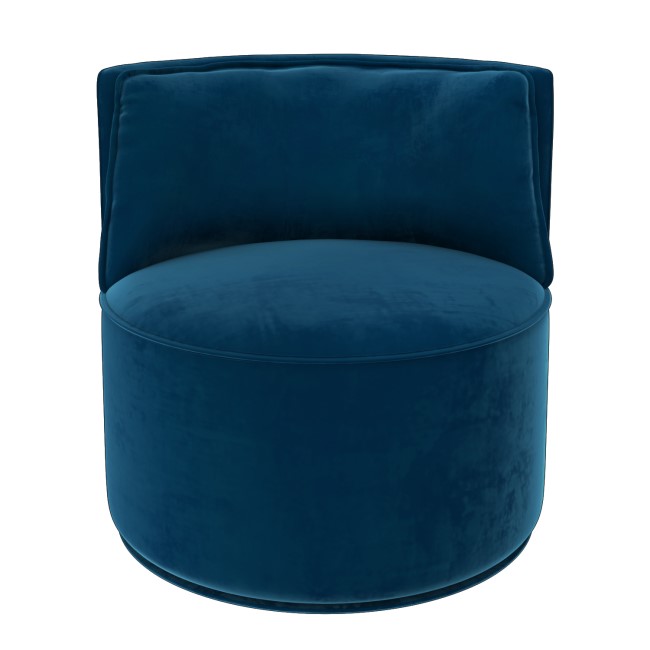 Navy Velvet Retro Chair - Jamie