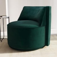 GRADE A1 - Green Velvet Accent Chair - Jamie