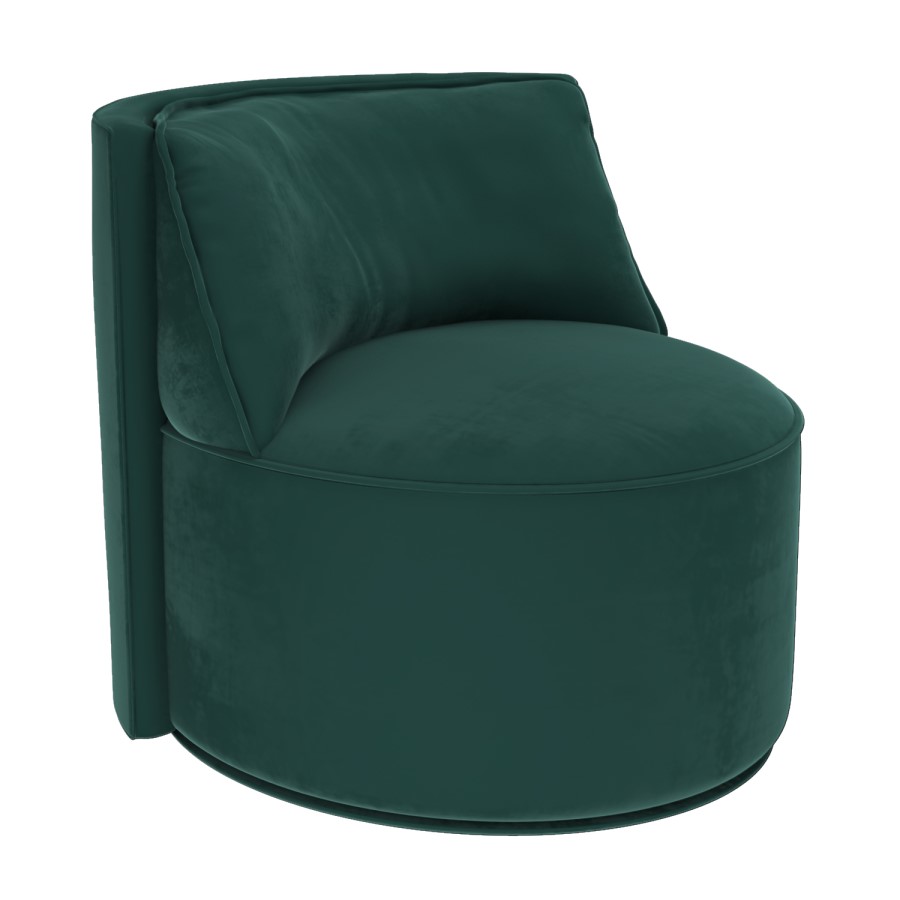 GRADE A1 - Green Velvet Accent Chair - Jamie