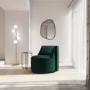 GRADE A1 - Green Velvet Accent Chair - Jamie