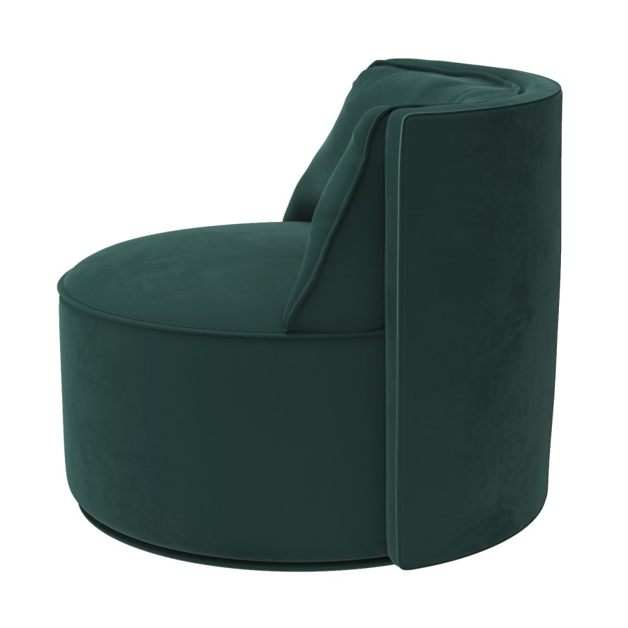 GRADE A1 - Green Velvet Accent Chair - Jamie