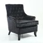 Jamestown Black Crushed Velvet Fabric Armchair