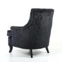 Jamestown Black Crushed Velvet Fabric Armchair