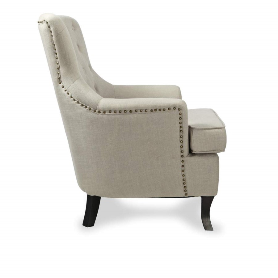 Jamestown Armchair iin Light Grey Fabric
