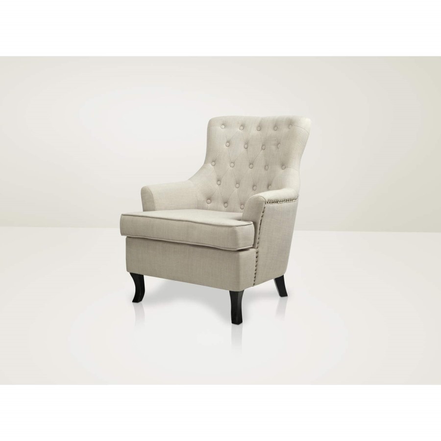 Jamestown Armchair iin Light Grey Fabric