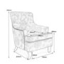 Jamestown Armchair iin Light Grey Fabric