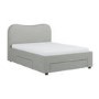 Grey Upholstered Double Bed Frame with Storage – Joanie