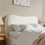 Cream Upholstered Double Bed Frame with Storage Drawers – Joanie