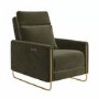 Olive Green Velvet Electric Recliner Armchair - Joni