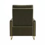 Olive Green Velvet Electric Recliner Armchair - Joni