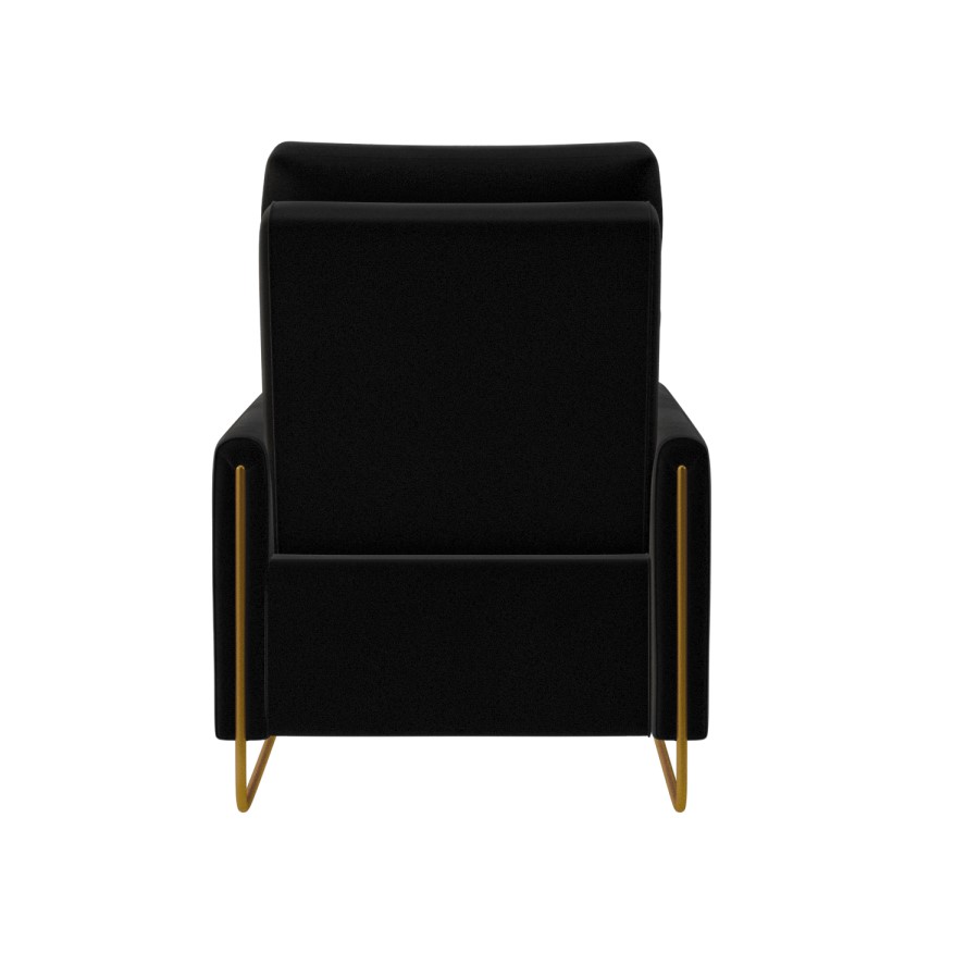 Black Velvet Electric Recliner Chair - Joni