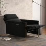 Black Velvet Electric Recliner Chair - Joni