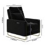 Black Velvet Electric Recliner Chair - Joni