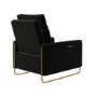 Black Velvet Electric Recliner Chair - Joni
