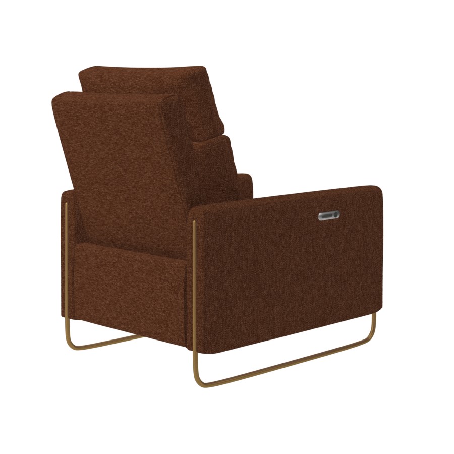 Brown Chenille Electric Recliner Chair - Joni