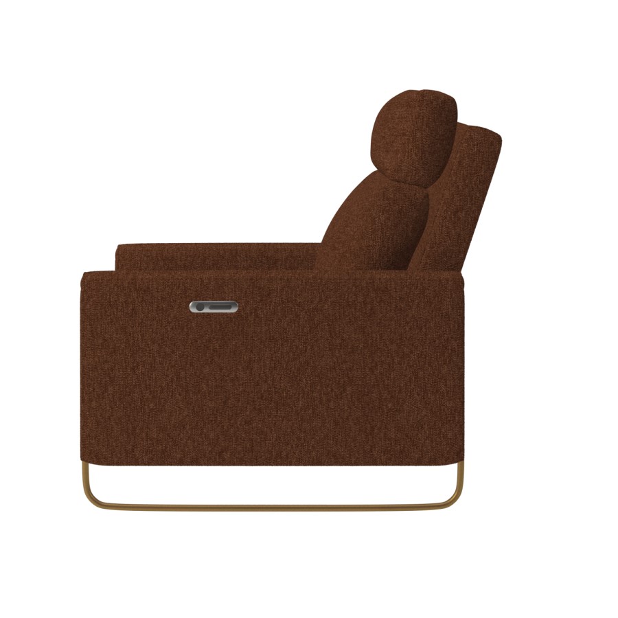 Brown Chenille Electric Recliner Chair - Joni