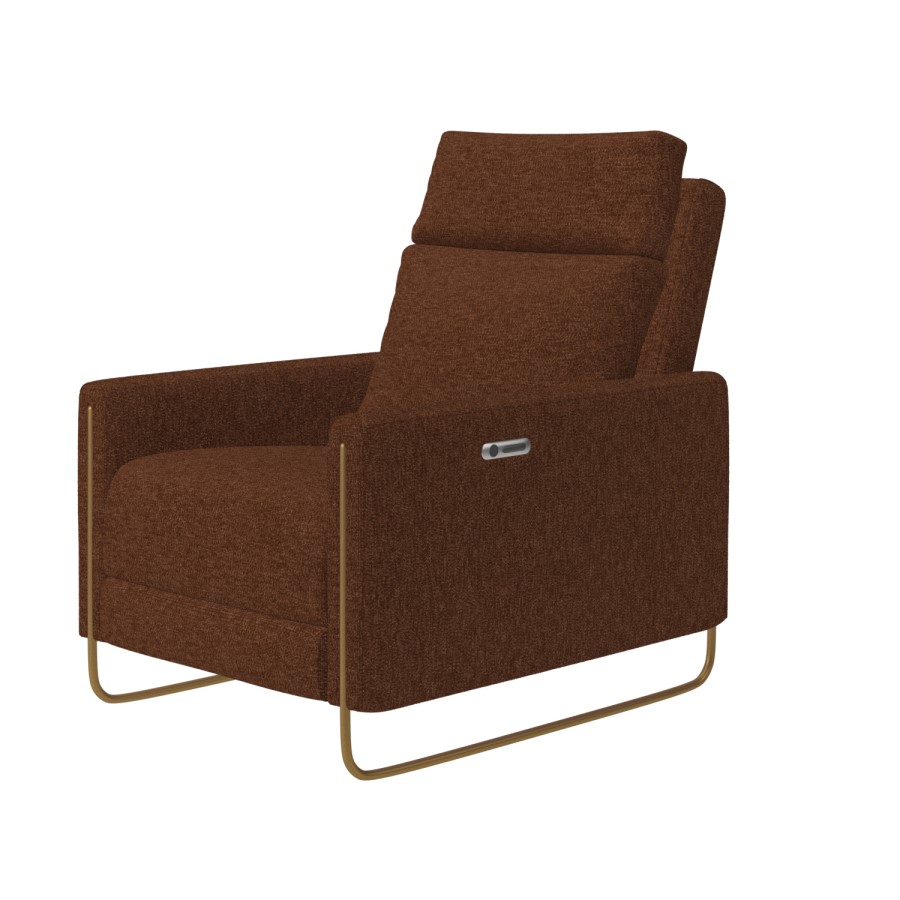 Brown Chenille Electric Recliner Chair - Joni