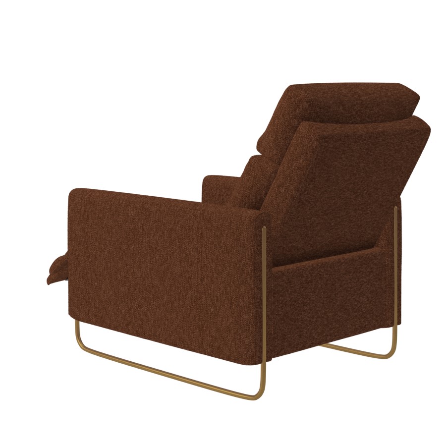 Brown Chenille Electric Recliner Chair - Joni