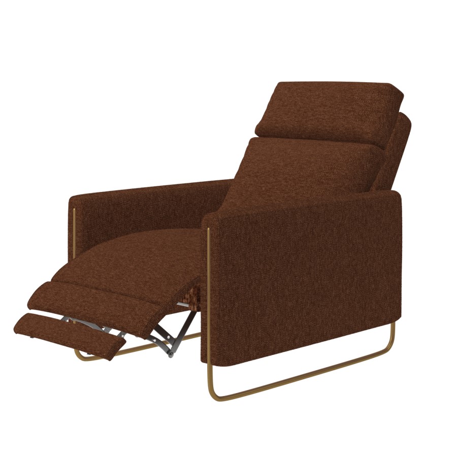 Brown Chenille Electric Recliner Chair - Joni