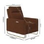 Brown Chenille Electric Recliner Chair - Joni