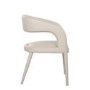 Beige Real Leather Dining Chair - Josie