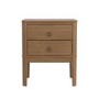 Solid Wood 2 Drawer Bedside Table - Josephine