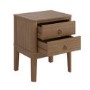 Solid Wood 2 Drawer Bedside Table - Josephine