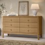 Solid Light Wood Chest of 6 Drawers - Josephine
