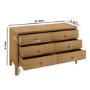Solid Light Wood Chest of 6 Drawers - Josephine