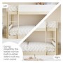 White and Oak Low Wooden Bunk Bed - Jesse