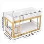 White and Oak Low Wooden Bunk Bed - Jesse