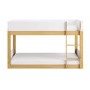 White and Oak Low Wooden Bunk Bed - Jesse