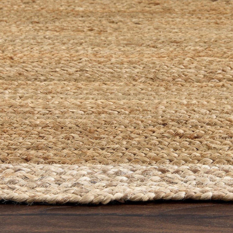 Natural Jute Runner Rug with White Border - 200 x 67 cm - Origins