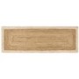 Natural Jute Runner Rug with White Border - 200 x 67 cm - Origins