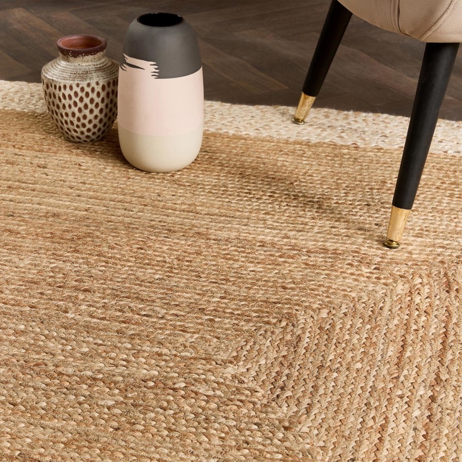 Natural Jute Rug with White Border - 230 x 160 cm - Origins