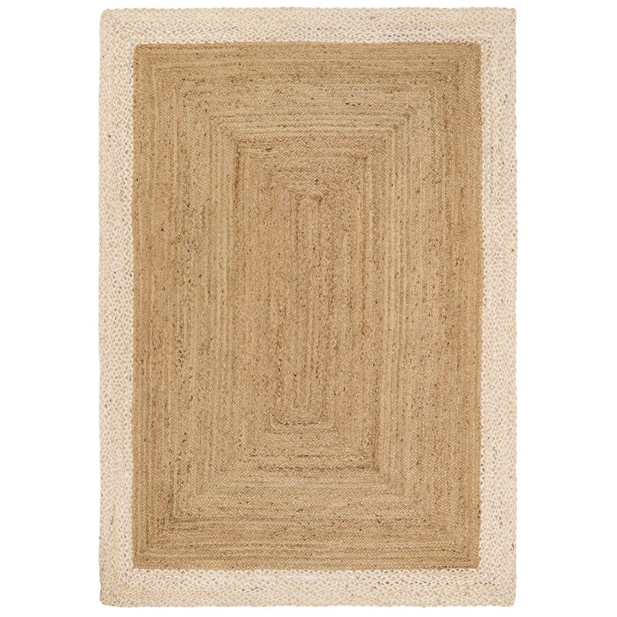 Natural Jute Rug with White Border - 230 x 160 cm - Origins
