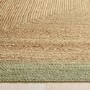 Natural Jute Runner Rug with Green Border - 200 x 67 cm - Origins