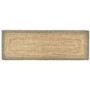 Natural Jute Runner Rug with Green Border - 200 x 67 cm - Origins