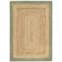 Natural Jute Rug with Green Border - 230 x 160 cm - Origins