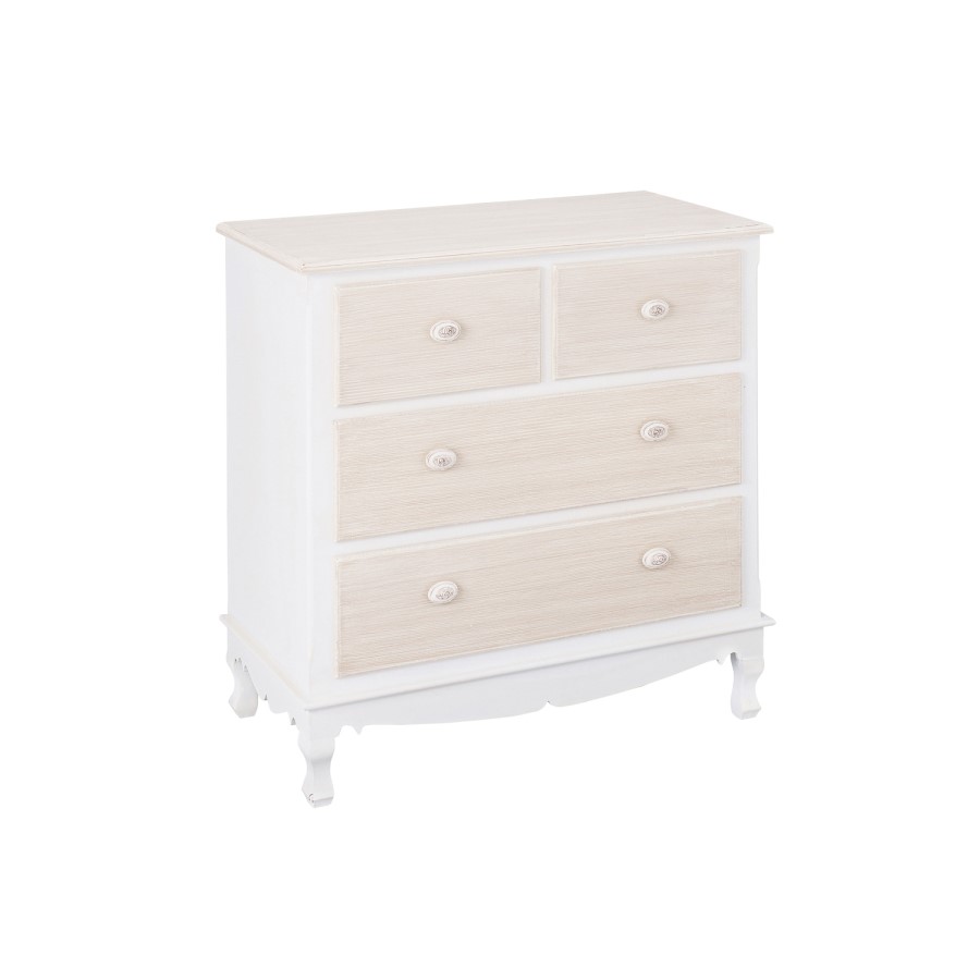 LPD White 2+2 Drawer Chest of Drawers - Juliette
