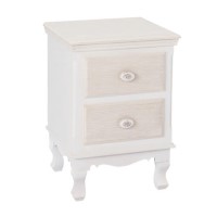 White French Bedside Table with 2 Drawers - Juliette - LPD 