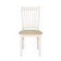 LPD Juliette Pair of Soft Cream Wooden Dining Chairs