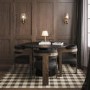 Round Black Pedestal Dining Table - Seats 4 - Juno
